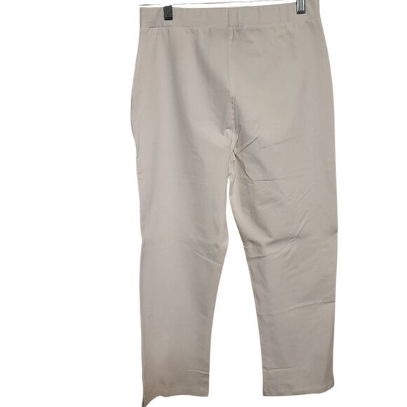 Susan Graver Weekend White Cotton Cropped Ankle Pants, Size S - Picture 2 of 4